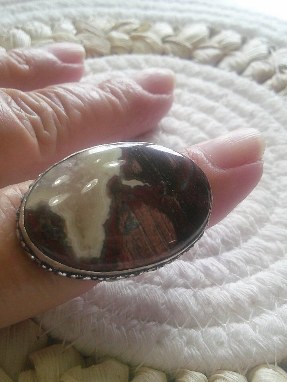 Gorgeous RED JASPER Handmade Sterling 925 Ring Size 9 #278F